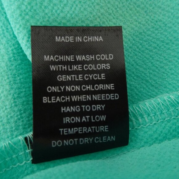 Calessa Embroidered Tunic Top Women's Plus Size 2X Blue Aqua Loose Fit V-Neck - Picture 9 of 10